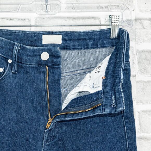 MOTHER Denim $248 High Rise Looker Ankle Jeans Blue Neither Here Nor there 25 - Picture 2 of 14